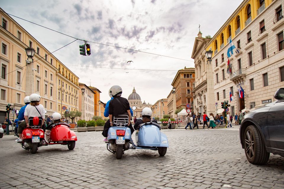 Afternoon Vespa Sidecar Tour with Gourmet Gelato Stop - Gear That Actually Makes a Difference (Helmets, Seat Belts, Ponchos)