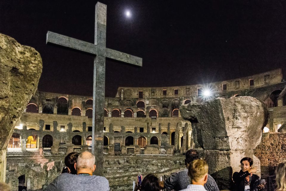Colosseum by Evening Guided Tour with Optional Arena Access - Entering the Colosseum: upper-level views and close architectural details
