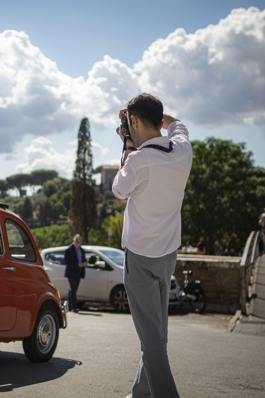 Explore Rome in Style by A Vintage Car Fiat 500 Tour - Colosseum at Piazza del Colosseo: a photo stop that hits fast