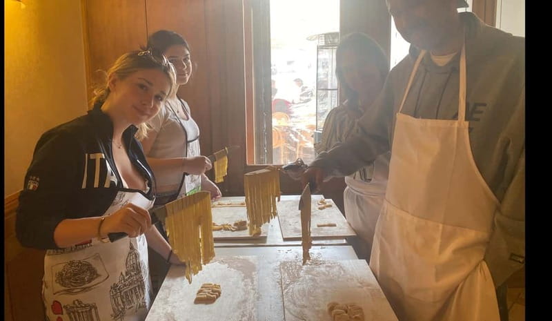 Hands-On Pasta & Tiramisu Class near Colosseum - Your hands-on pasta lesson: fresh dough, simple old techniques