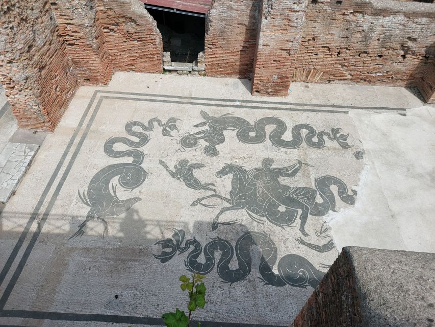 Ostia Antica: Archaeological Guided Private Tour - Baths of Neptune mosaics: where Roman art meets daily routine