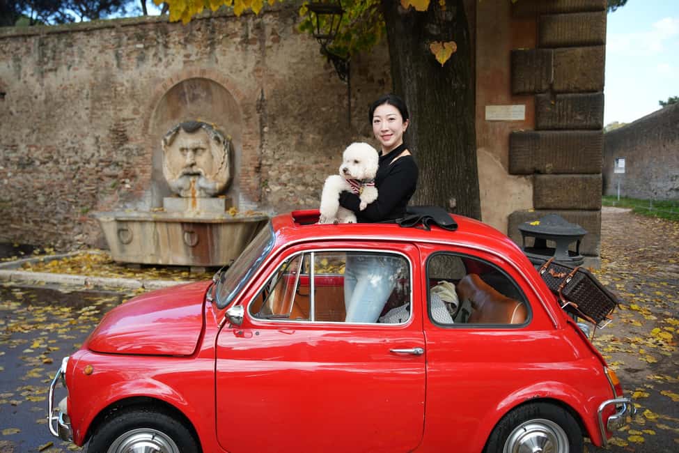 Professional Photoshoot with most Classic Fiat500 of Rome - Janiculum Hill and Il Fontanone: the second pro photo session