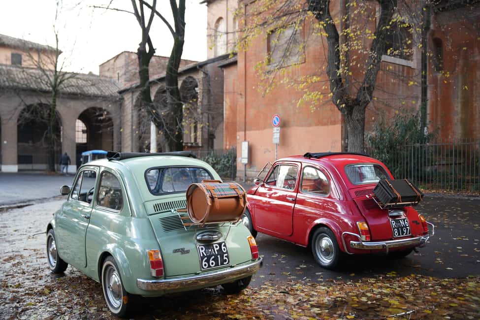 Professional Photoshoot with most Classic Fiat500 of Rome - Piazzale Giuseppe Garibaldi: finish with a panoramic breather