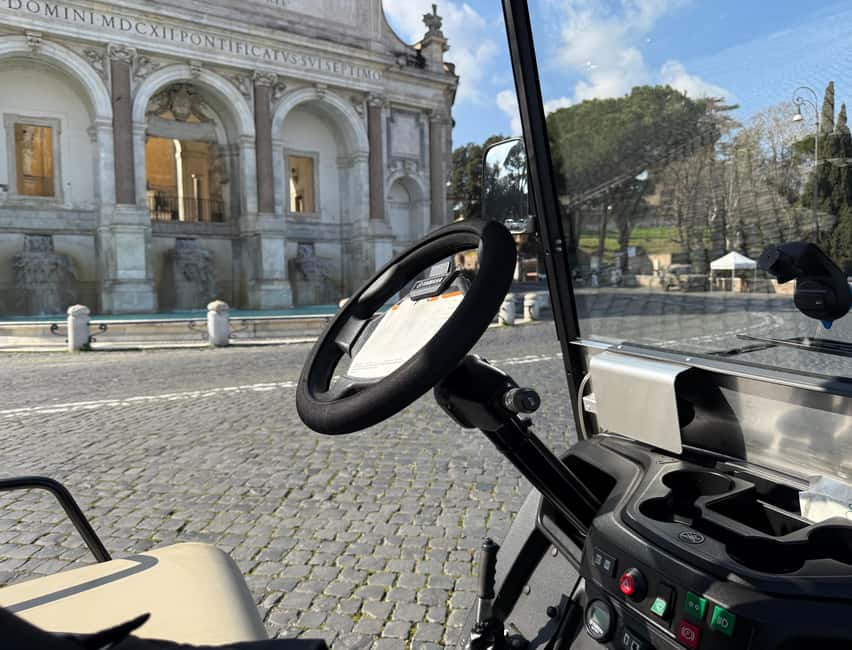 Roma: Golf Cart Night Tour - Trevi Fountain with photo time and free time