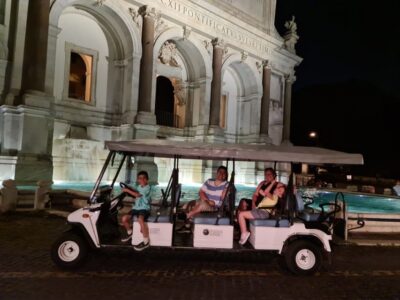 Rome: 2-Hour Golf Cart Sightseeing Tour at Night - Pickup and the Covered Cart: Easy Start, Less Stress