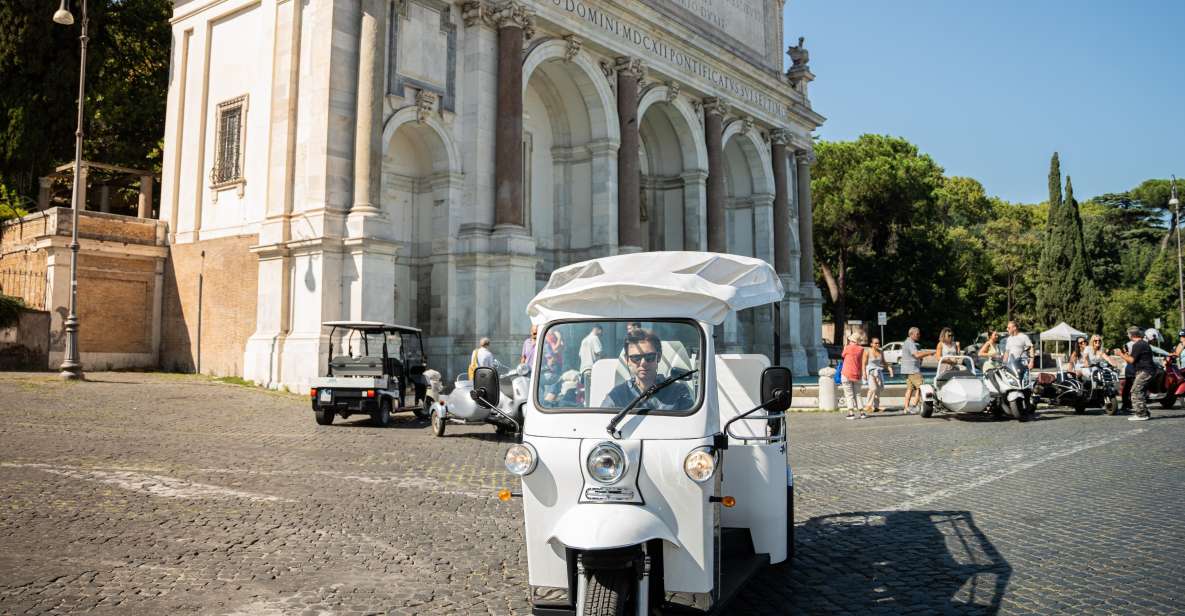 Rome: 2-Hour Vip Tuk-tuk tour with Hotel Pickup and Prosecco - Aventine Hill and Giardino degli Aranci: Orange Trees Over the City