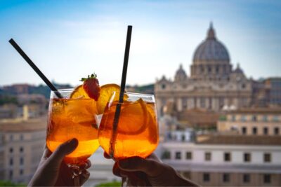 Rome: 3-Hour Private Foodie Tour with Vatican Views - First stop, first taste: the Spritz stop with garden views