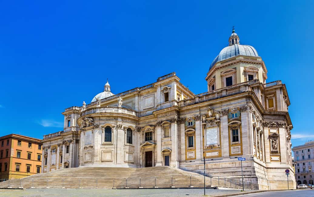 Rome: 3 Papal Basilicas Guided Tour with Minivan Transfers - Basilica of Saint Mary Major: Gold Ceilings and Relics