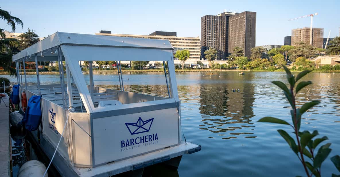 Rome: 30-minute boat tour to Laghetto dell'Eur - Japan Walk Waterfalls and the Optional Aperitif Moment