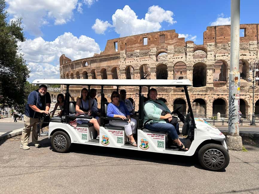 Rome: 4 hours Deluxe Golf cart Personalised Sightseeing tour - Trevi Fountain, the Theatre of Marcellus, and Circus Maximus