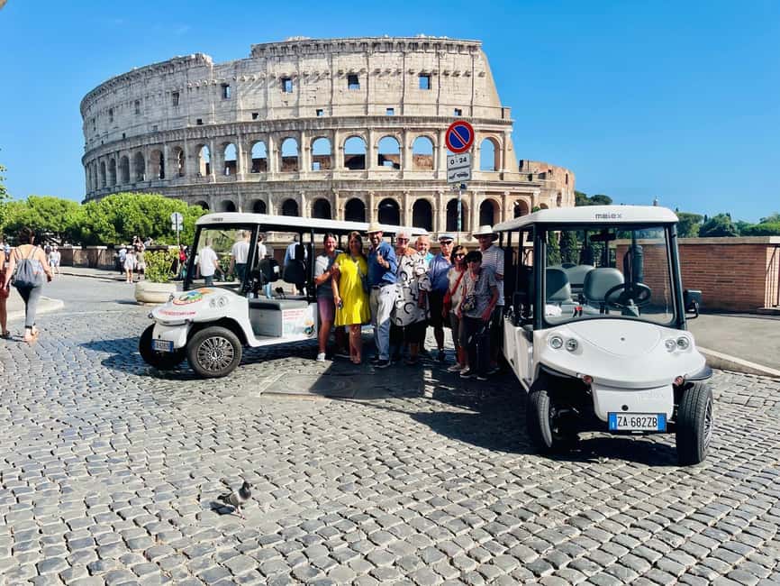 Rome: 4 hours Deluxe Golf cart Personalised Sightseeing tour - The Real Value of Paying $89.69 for 3.5–4 Hours
