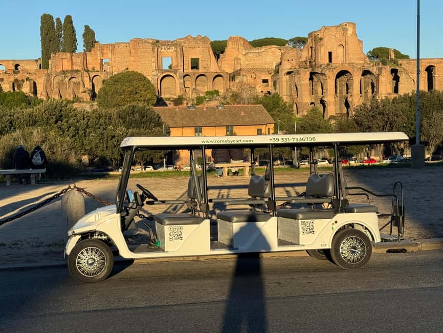 Rome: 6 hoursDaily Private Golf Cart Tour with typical lunch - Quick hits before you go