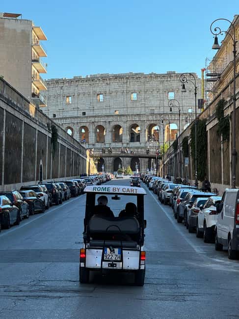 Rome: 6 hoursDaily Private Golf Cart Tour with typical lunch - Roman Forum and Colosseum in 20-Minute Chunks