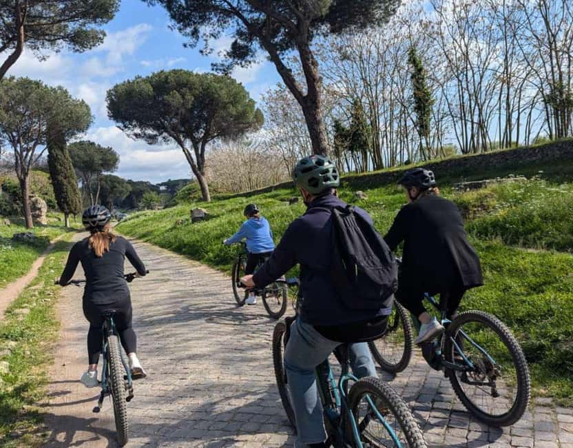 Rome: Appia Antica & Ancient Underground Labyrinth by Ebike - The Appia Antica ride: ancient paving, quiet roads, real time outside