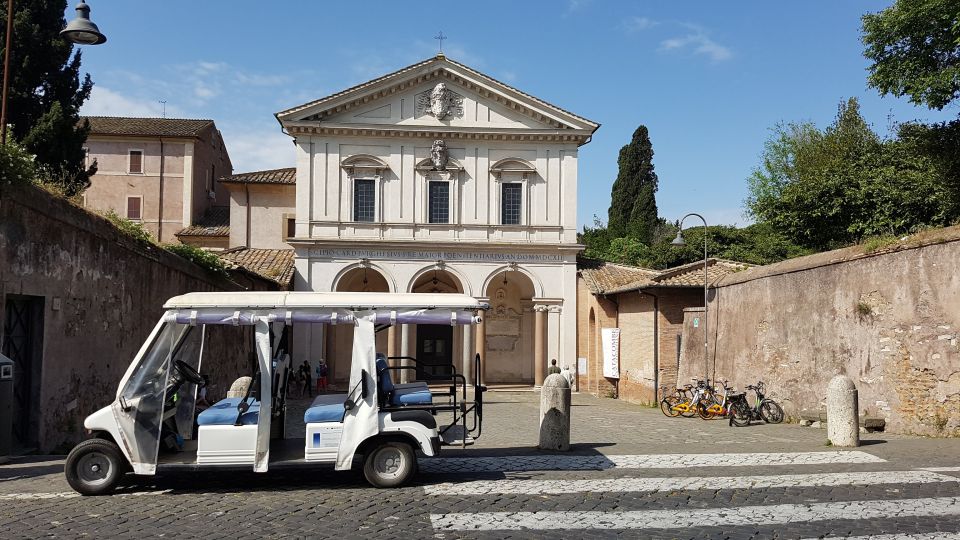 Rome: Appian Way Private Tour by Golf Cart -Official Partner - Water, shade, and timing: making 3 hours count