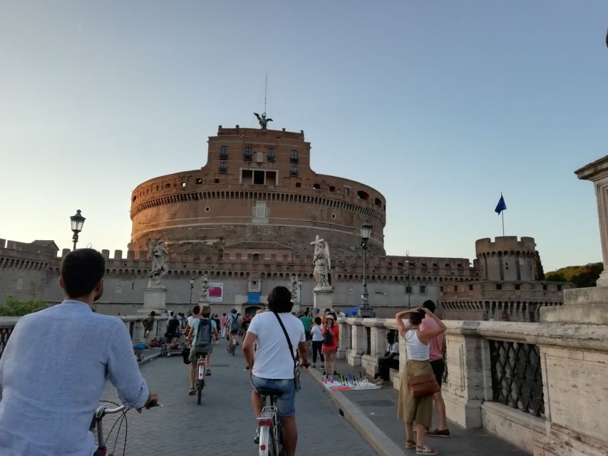 Rome at Night Bike Tour - Via Condotti and the Spanish Steps: riding toward iconic photos