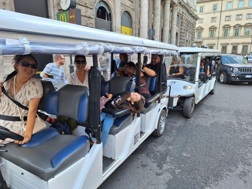 Rome: City Highlights on a Shared Golf Cart Tour - Shared golf cart comfort: how 3 hours feels like more