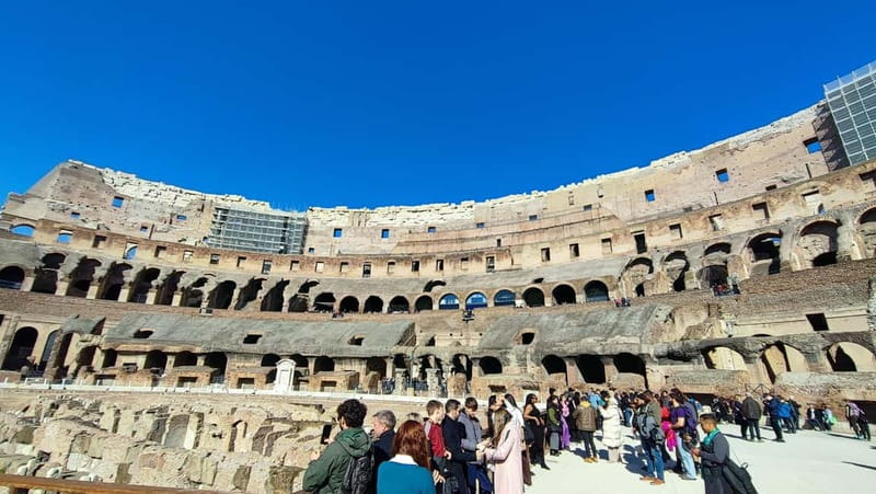 Rome: Colosseum, Forum and Palatine Hill - Colosseum walkthrough: first-floor seating to second-floor views