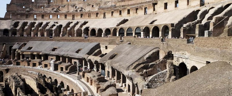 Rome: Colosseum-Forum Visit with Open-Top Bus & Arena option - The Colosseum From the First and Second Rings: Dungeons, Views, and the Stadium Shape