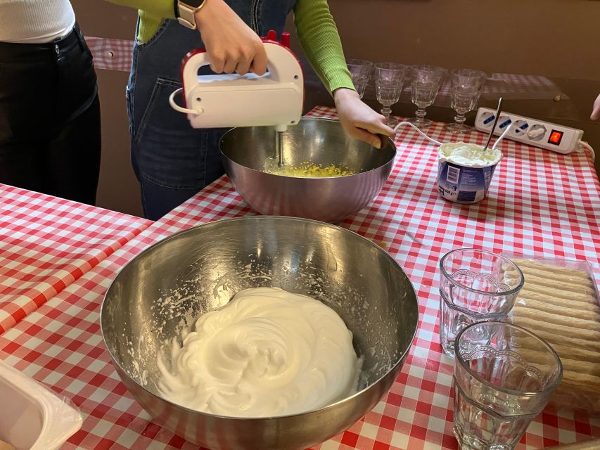 Rome: Cooking Class of fresh Pasta and Tiramisu Cake - Tiramisu practice: whip, mix, and build a creamy base