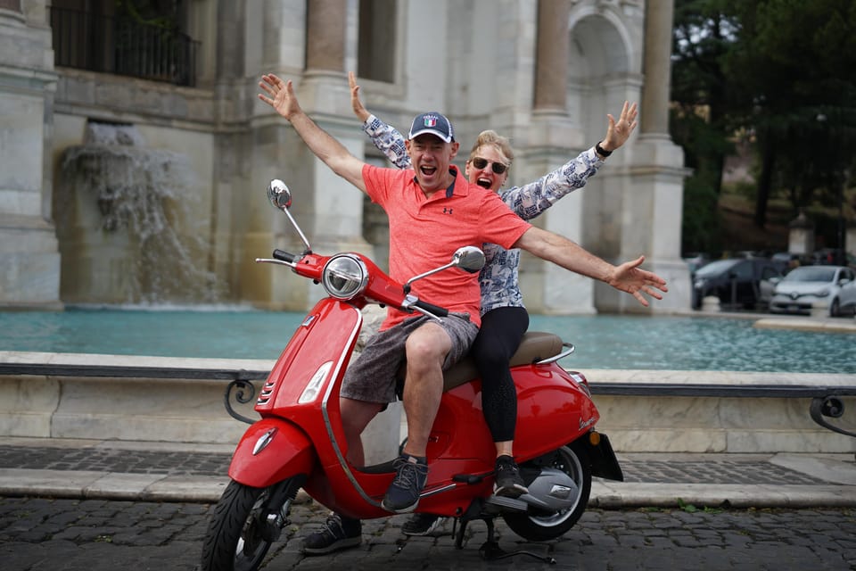 Rome: Hidden Gems Guided Vespa Tour with Photos - Meeting at Caffe Roma and Getting Your Helmet + Scooter
