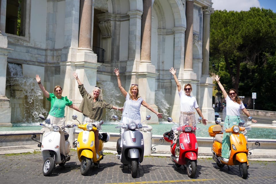Rome: Hidden Gems Guided Vespa Tour with Photos - Giardino degli Aranci and Terrazza del Gianicolo: The Best Payoff Views
