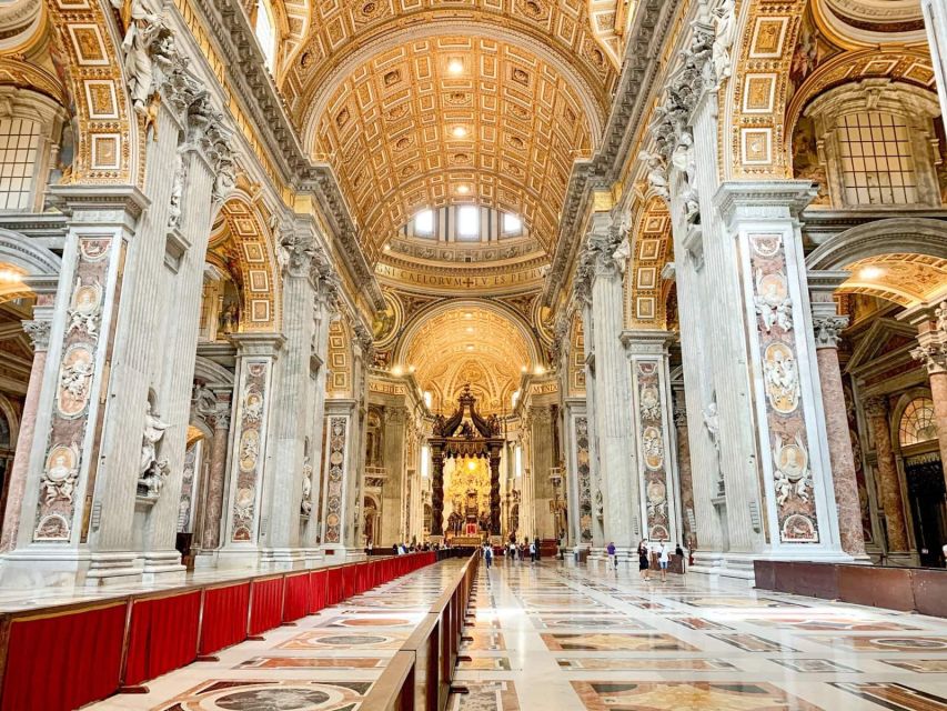 Rome: St. Peter's Basilica and Papal Tombs Walking Tour - Inside St. Peter’s Basilica: the Papal Altar, Bernini, and Pietà