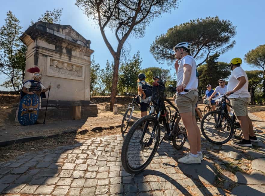 Rome:Appian Way E-bike Tour, Catacombs, Aqueducts & Transfer - From Circus of Maxentius to Cecilia Metella: photo stops with context